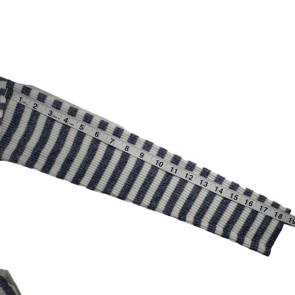 Lucky Brand Cloud Jersey Rib Stripe Mock Neck Shirt Size Small - Picture 11 of 12